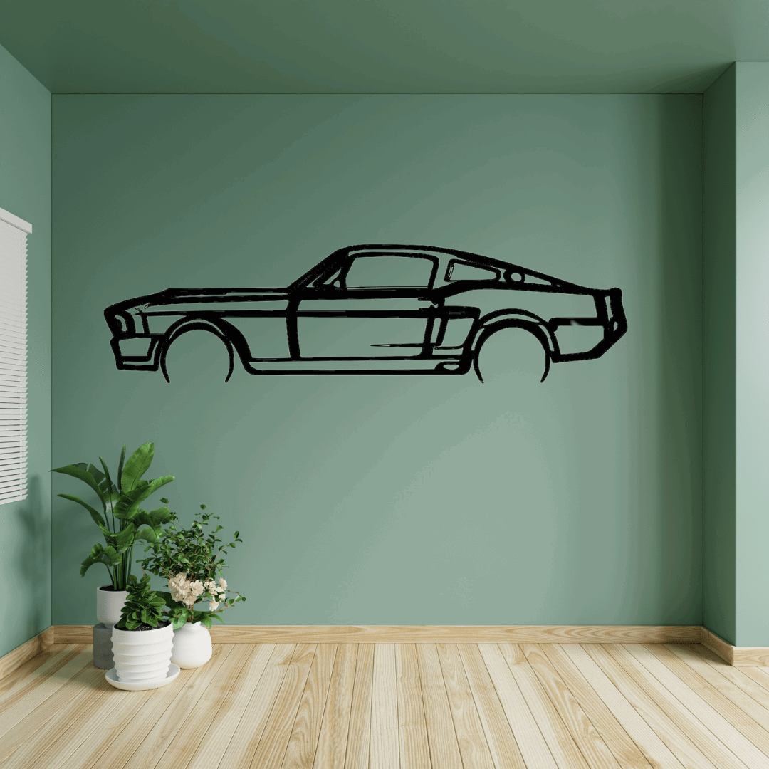 Old School Mustang Wall Art - MECC